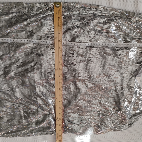 A New Day Silver Sequin Embellished Garment Size M - Picture 13 of 16